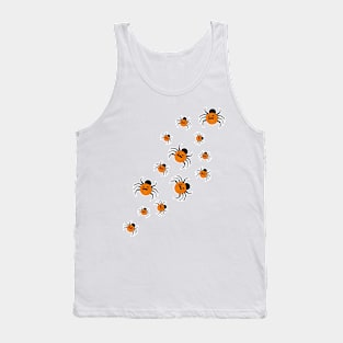 Halloween Pumpkin Spiders Tank Top